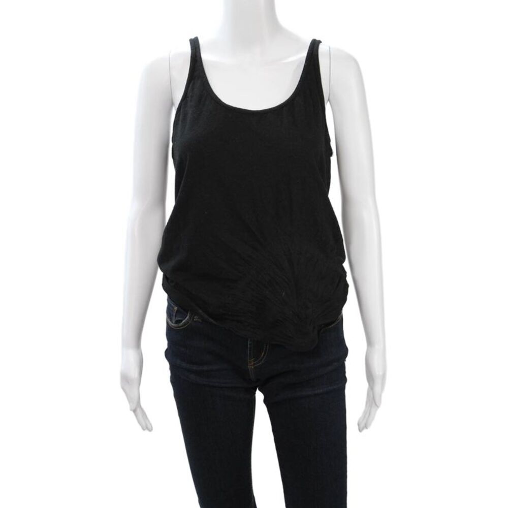 Samsoe & Samsoe Women Black Cotton Basic Camisole Round Neck Sleeveless Size M